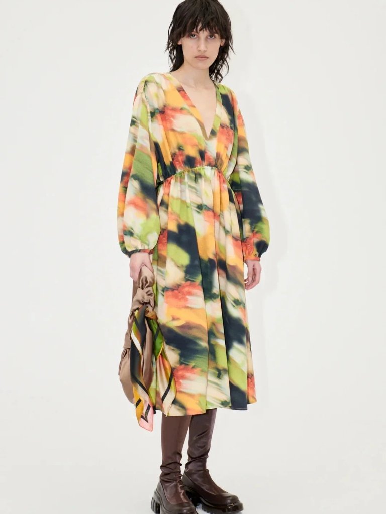 Nwt Stine Goya Veroma Printed Midi Dress Sz S $460 — image 6 of 8